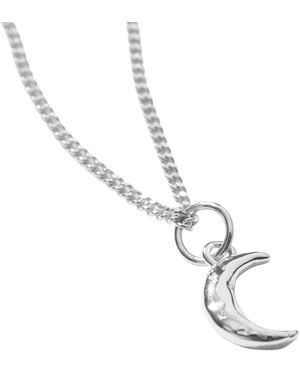 Muru Tiny Moon Necklace - Metallic