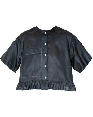 KAROLINA OZOLINSIUTE Celia Silk Shirt - Blue