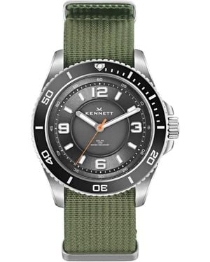 Kennett Watches & Accessories Kennett Solaxplorer Solar-Powered Adventure Watch With Fabric Strap - Green