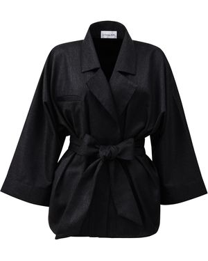 LA FEMME MIMI Blazer Kimono - Black