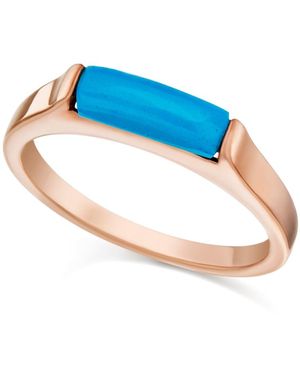 Preeti Sandhu 14K Plated Slim Stacking Ring - Blue