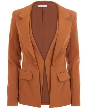 Cavanagh Baker Two Layer Blazer Congac - Brown