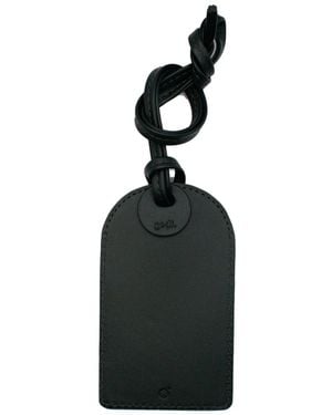 godi. Handmade Full-Grain Leather Luggage Tag - Black