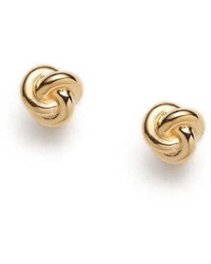 With Love Darling Knot Stud Earring - Metallic