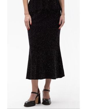 Maison Bogomil Fine Knit Sequin Midi Skirt - Black