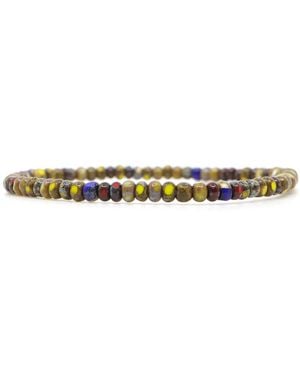Shar Oke Three Cut Czech Picasso Beaded Bracelet - Multicolour