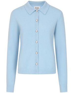 Loop Cashmere Knitted Shirt - Blue