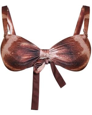 Animal Safari Reversible Bikini Top - Red