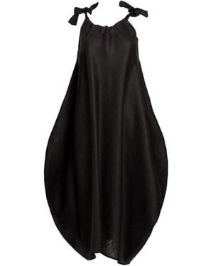 Bianca Popp Semiballoon Dress With Ribbons - Black