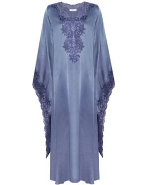 Bocan Couture Adelaide Silk Zippered Dress - Blue