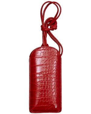 Sd Collection Leather Sunglasses Case - Red