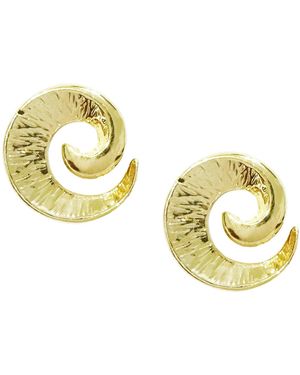 Maison De Gala Spiral Stud Earrings - Metallic
