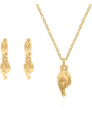 Luna Charles Fingers Crossed Gift Set - Metallic