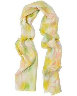 Lost Pattern Day Dream Silk Long Scarf - Yellow