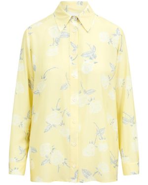 Me Esse Adeline Roses Print Blouse - Yellow