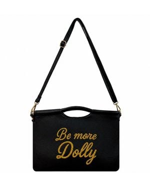 Lilly Loves Be More Dolly Vegan Leather Clutch - Black