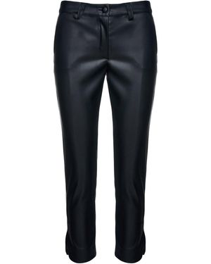 Conquista Faux Leather Trousers - Black