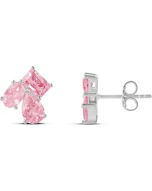 SHYMI Multi Shape Three Stone Studs - Pink