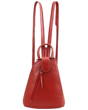 Lloyd Baker Bhiwani Leather Backpack - Red
