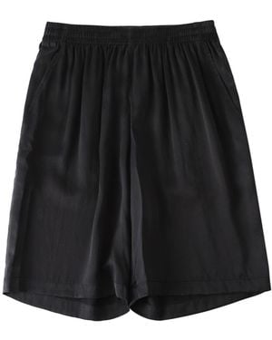 Soft Strokes Silk Pure Mulberry Silk Shorts - Black