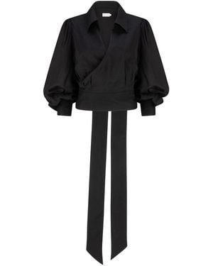 Dref Cosmo Wrap Top - Black