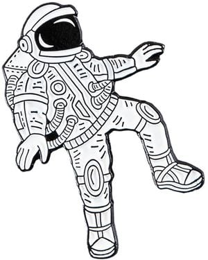 Make Heads Turn Enamel Pin Astronaut - Black
