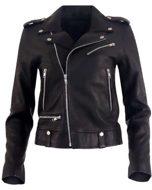 Morrato Bali Biker Leather Jacket - Blue