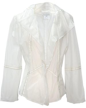 Deborah Lindquist Eco Lifestyle Elinor Flutter Front Jacket - White