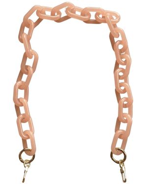 CLOSET REHAB Chain Link Short Acrylic Purse Strap - White