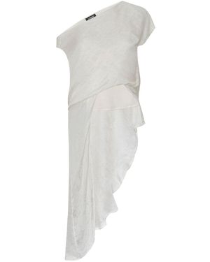 LAHIVE Neutrals Elizabeth Silk Jacquard Blouse - White