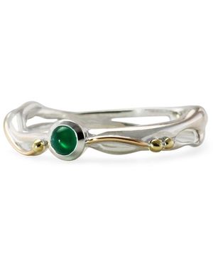 Isla Silver Onyx Ring - Green
