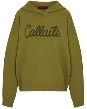CALLAITE Cashmere Stella Hoodie - Green