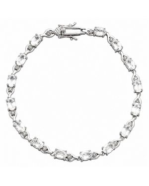 Belinda Jewelz Elora Topaz Vintage Tennis Bracelet - Metallic