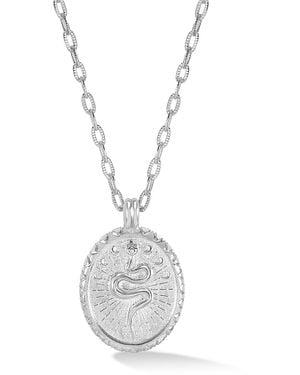 Dower & Hall Snake Talisman Necklace - Metallic