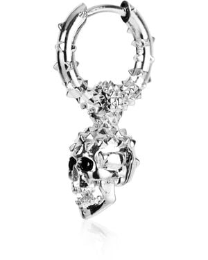 Kasun Skull Hoop Earrings – - Metallic