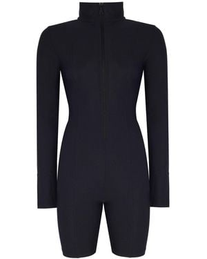 No'design Zip-Up Short Jumpsuit - Blue