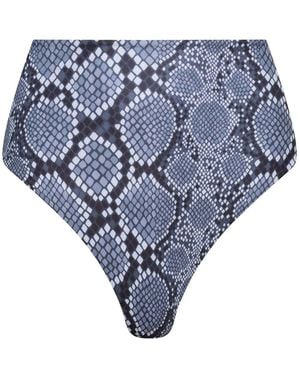 Playaluxe Palermo High Waist Bikini Bottom Snake - Blue