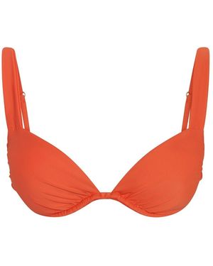 Aja Swimline Calypso Ruched Bikini Bra Top - Red