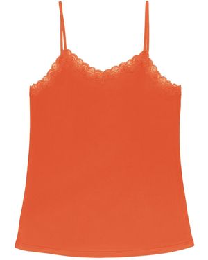 Uwila Warrior Soft Silk Lace Camisole - Orange