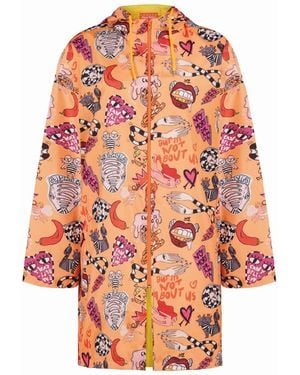 King Naked Not About Us Raincoat - Orange