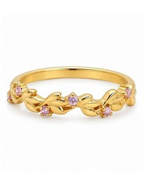 Belinda Jewelz Tourmaline Floral Vine Birthstone Ring - Metallic
