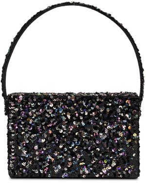 Simitri Garnet Box Clutch - Black
