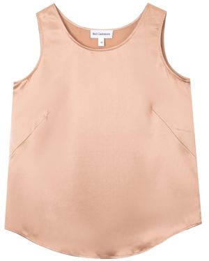 Bel Cashmere Claire Silk Top - Natural