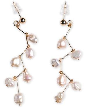 Heartfelt Layers Tree Branch Chandelier Earrings - Metallic