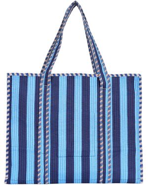 Conscious Yoga Collective The Stripe Tote - Blue