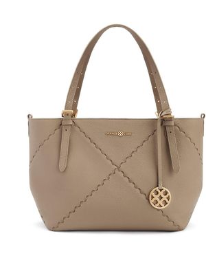 Orange Cube Dusk Mosaic Tote - Natural