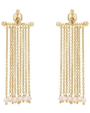Coco & Kinney Myrtle Pearl Drop Earrings - Multicolour