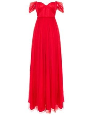 Acob a Porter Monica Long Tulle Dress - Red