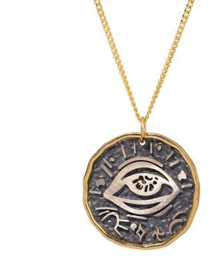 Ebru Jewelry Protective Eye Symbol Sterling & Pendant Necklace - Metallic