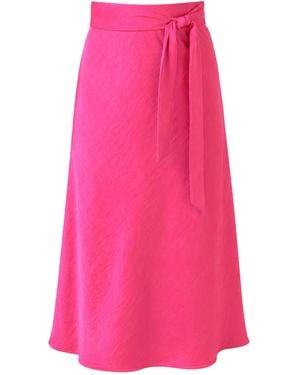 SACHA DRAKE Luxe Bias Midi Skirt - Pink